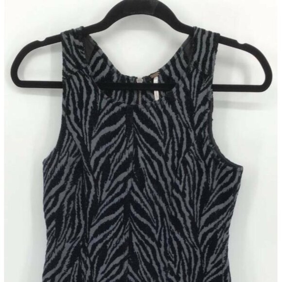 Free People Dress 4 Gray Shift Mini Animal Women - Picture 2 of 7